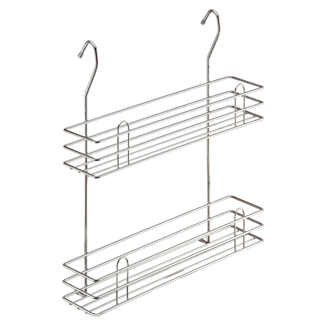 полка для рейлинга 2х ярусная для специй 405х110х355мм хром