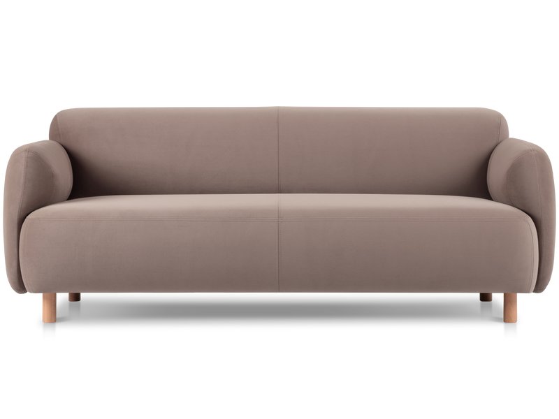 Диван прямой Пайпел-3 Велюр Кофейный