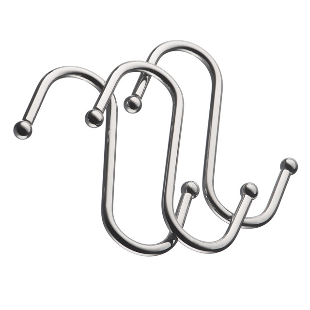 крючок для рейлинга 70x40x12мм хром 3шт декорированный