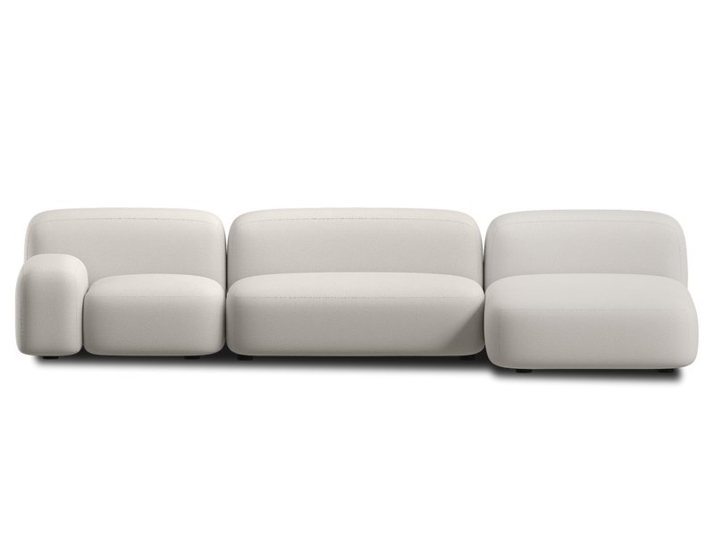 Диван модульный Риббл 3 Букле Молочный