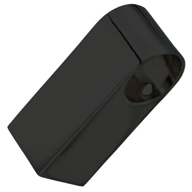 держатель для рейлинга прямой черный матовый