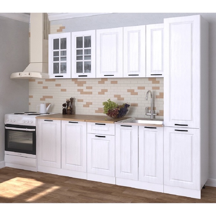 Кухонный гарнитур прямой «Вегас 12» 2200 мм, цвет белый