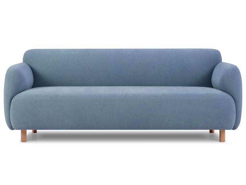 Диван прямой Пайпел-3 Букле Голубой
