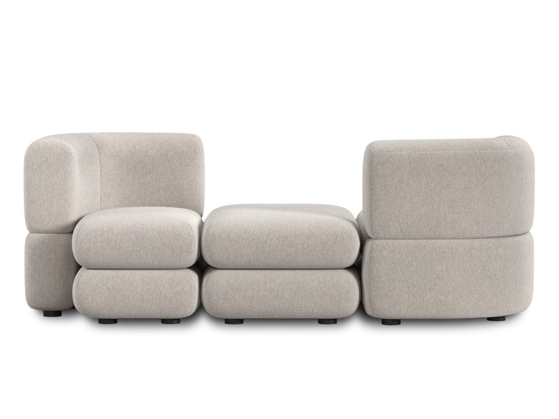 Диван модульный Брера 3 Букле Бежевый